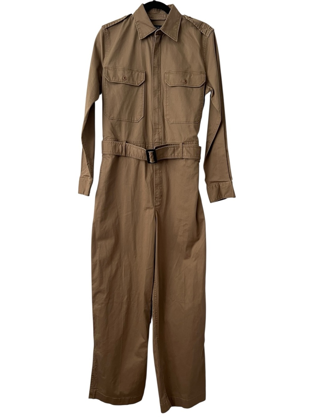 Polo Ralph Lauren Cotton Twill Jumpsuit In Montana Khaki Size 4 - Picture 3 of 15